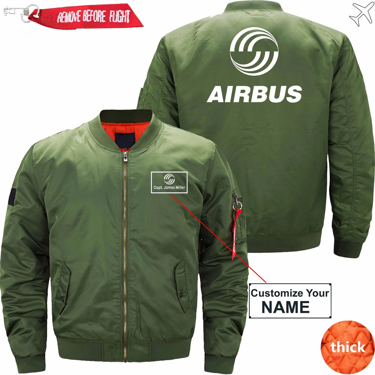 AIRBUS  CUSTOM NAME - JACKET THE AV8R