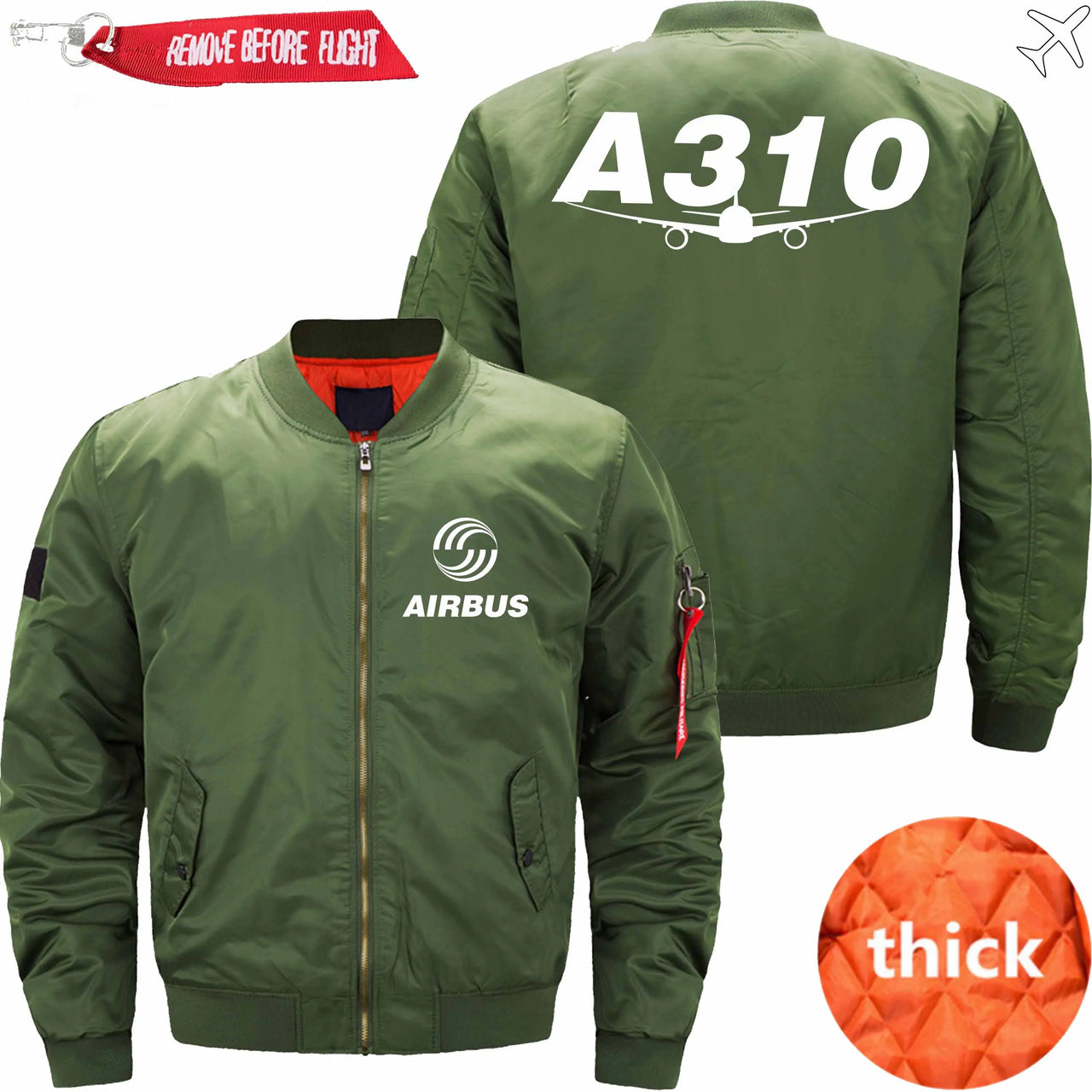 AIRBUS A310 Ma-1 Bomber Jacket Flight Jacket Aviator Jacket THE AV8R