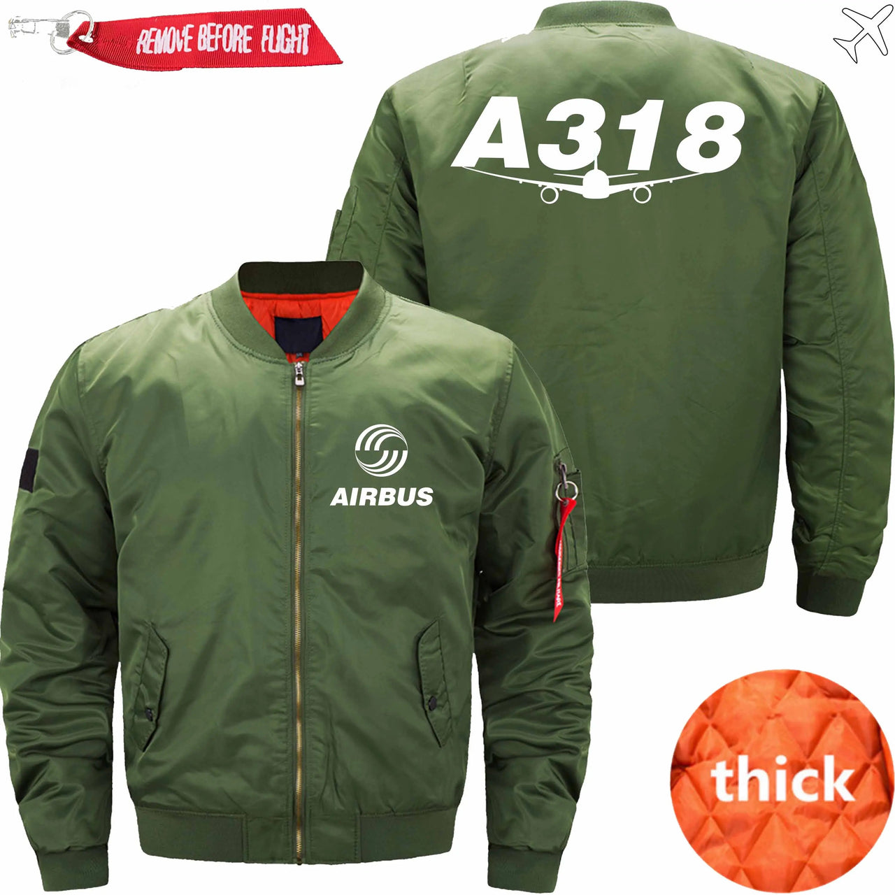 AIRBUS A318 Ma-1 Bomber Jacket Flight Jacket Aviator Jacket THE AV8R