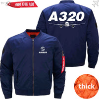 Thumbnail for AIRBUS A320 Ma-1 Bomber Jacket Flight Jacket Aviator Jacket THE AV8R