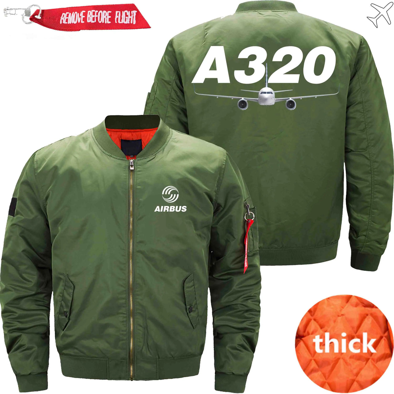 AIRBUS A320 Ma-1 Bomber Jacket Flight Jacket Aviator Jacket THE AV8R