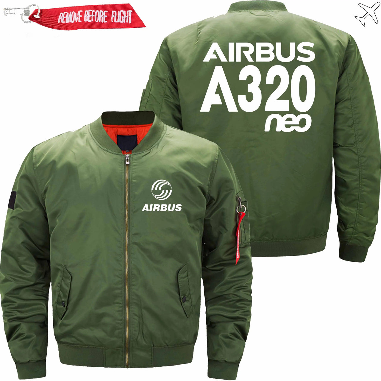 AIRBUS A320NEO Ma-1 Bomber Jacket Flight Jacket Aviator Jacket THE AV8R