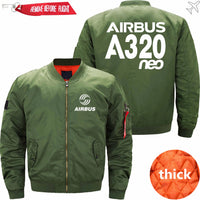 Thumbnail for AIRBUS A320NEO Ma-1 Bomber Jacket Flight Jacket Aviator Jacket THE AV8R