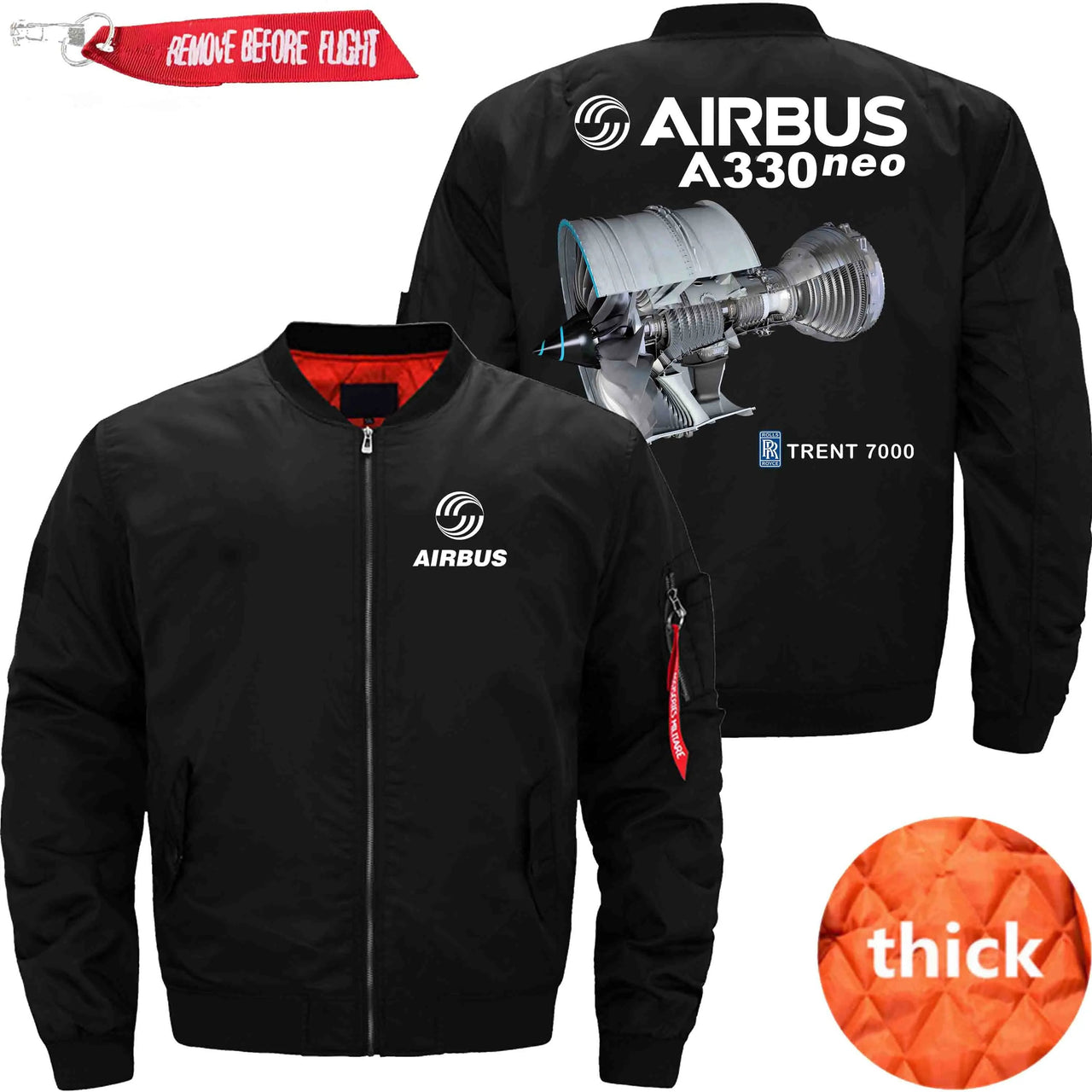 AIRBUS A330 NEO TRTENT 7000 Rolls-Royce Ma-1 Bomber Jacket Flight Jacket Aviator Jacket THE AV8R