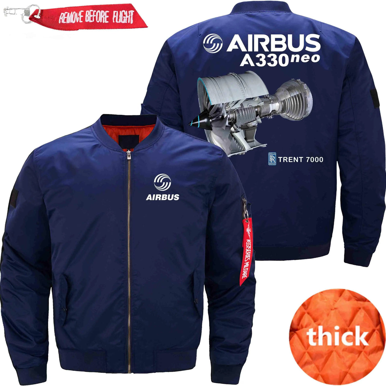 AIRBUS A330 NEO TRTENT 7000 Rolls-Royce Ma-1 Bomber Jacket Flight Jacket Aviator Jacket THE AV8R