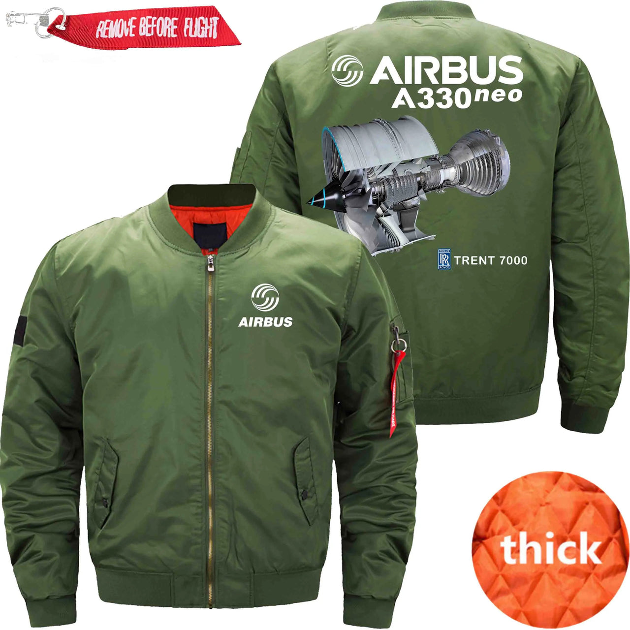 AIRBUS A330 NEO TRTENT 7000 Rolls-Royce Ma-1 Bomber Jacket Flight Jacket Aviator Jacket THE AV8R