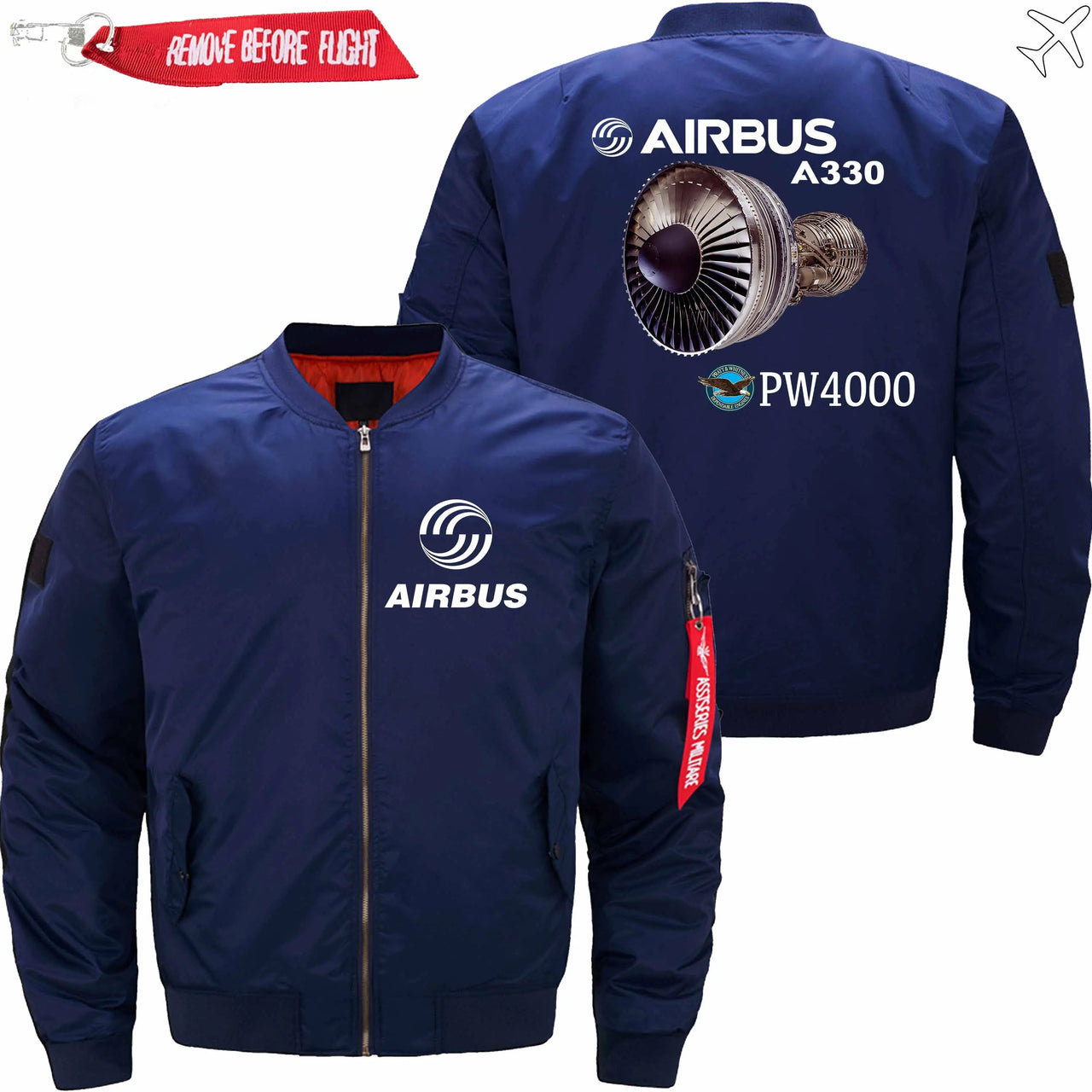 AIRBUS A330 Pratt & Whitney PW4000 Engine Ma-1 Bomber Jacket Flight Jacket Aviator Jacket THE AV8R