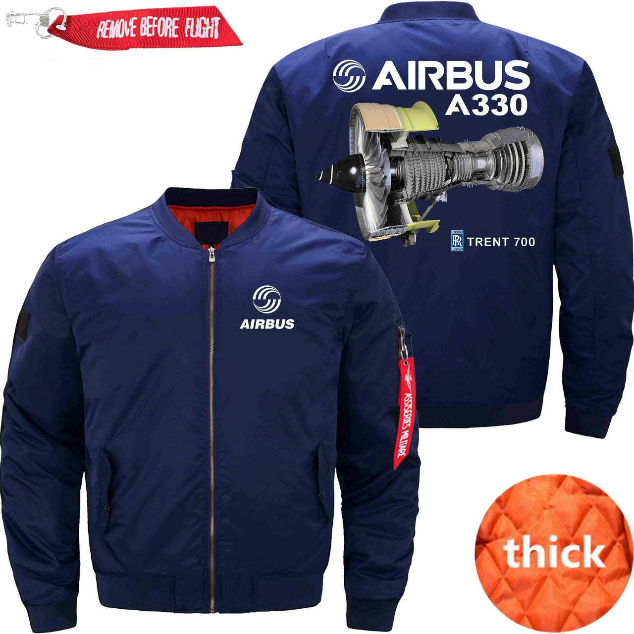 AIRBUS A330 TRENT 700 Rolls-Royce Ma-1 Bomber Jacket Flight Jacket Aviator Jacket THE AV8R