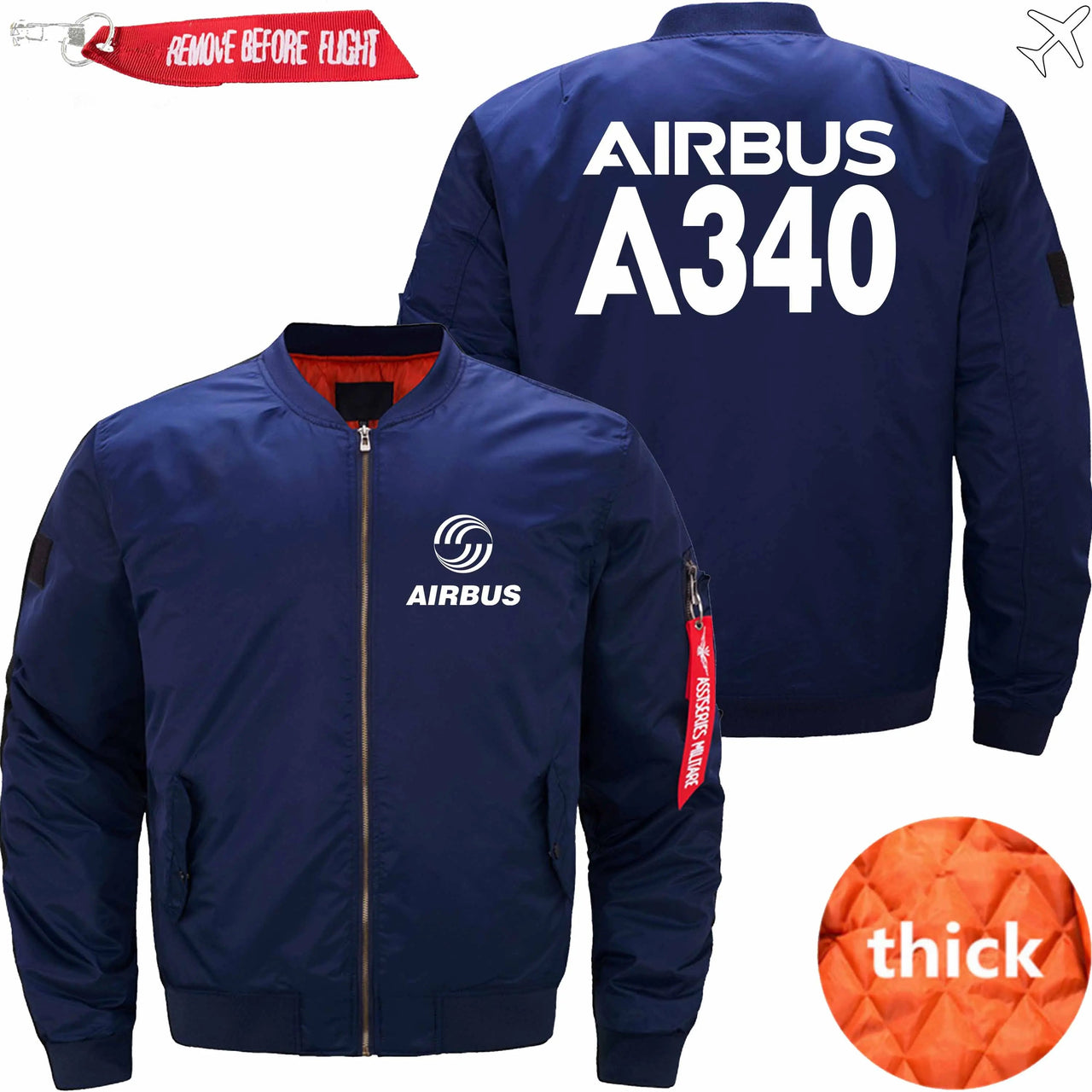 AIRBUS A340 Ma-1 Bomber Jacket Flight Jacket Aviator Jacket THE AV8R