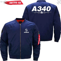 Thumbnail for AIRBUS A340 Ma-1 Bomber Jacket Flight Jacket Aviator Jacket THE AV8R