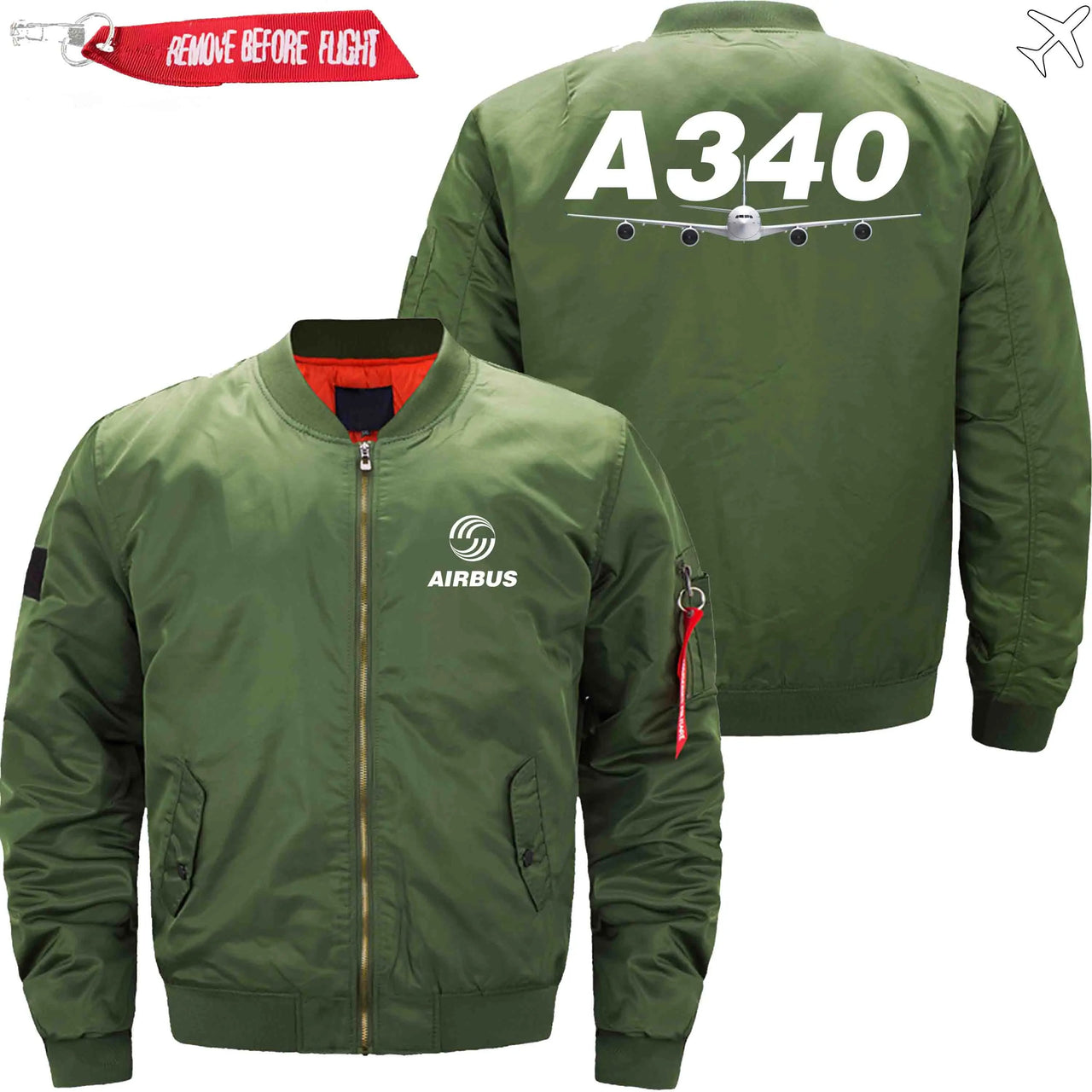 AIRBUS A340 Ma-1 Bomber Jacket Flight Jacket Aviator Jacket THE AV8R