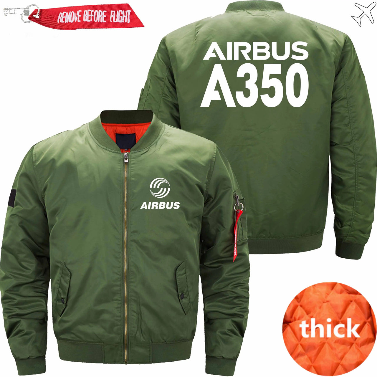 AIRBUS A350 Ma-1 Bomber Jacket Flight Jacket Aviator Jacket THE AV8R