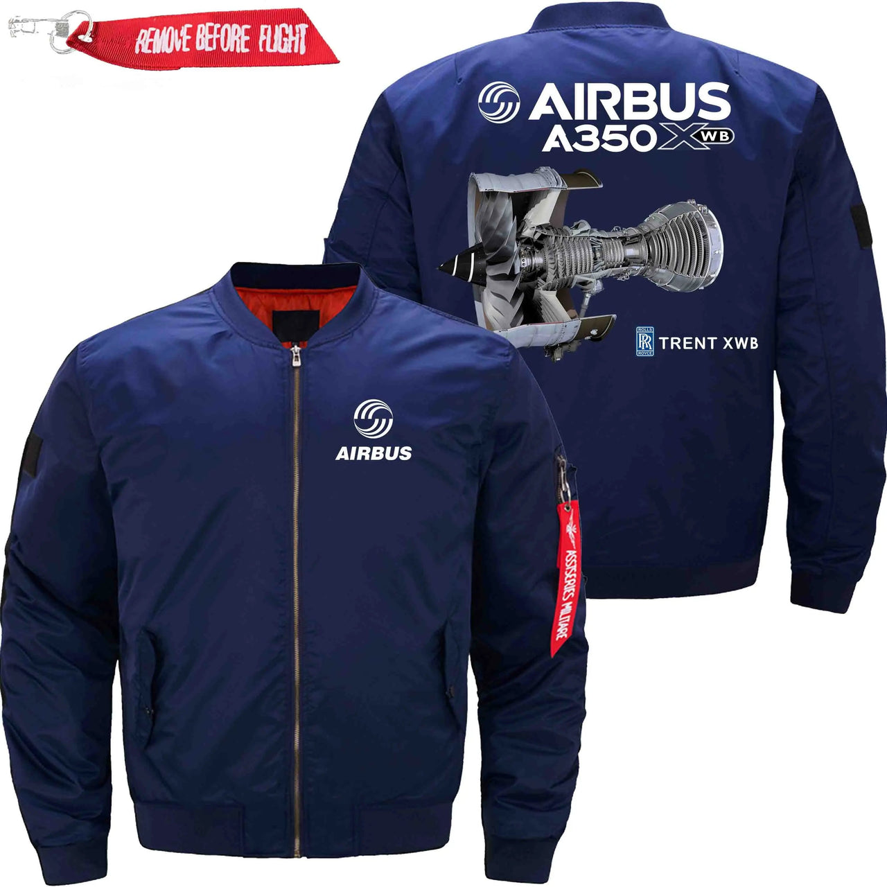 AIRBUS A350 XWB  Ma-1 Bomber Jacket Flight Jacket Aviator Jacket THE AV8R