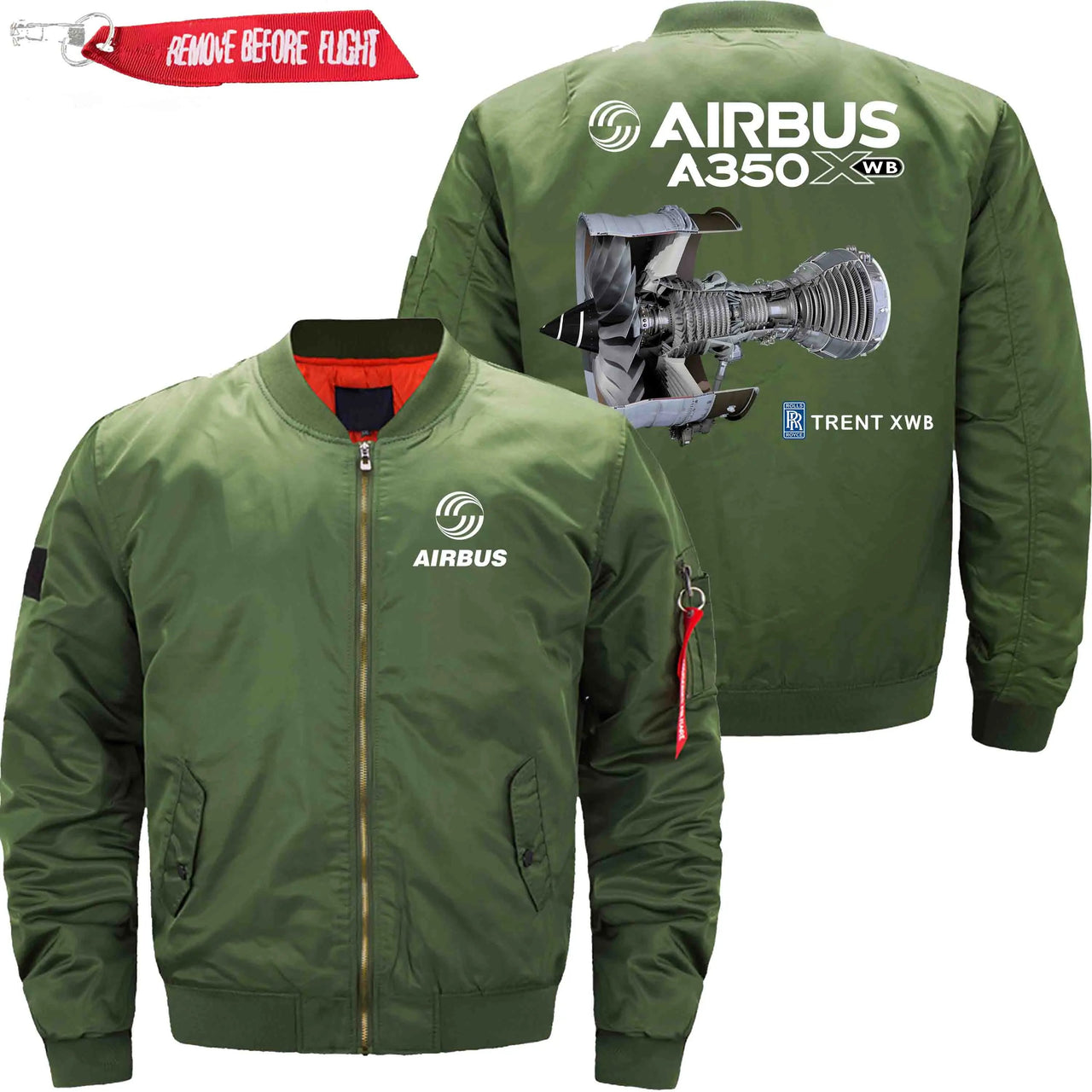 AIRBUS A350 XWB  Ma-1 Bomber Jacket Flight Jacket Aviator Jacket THE AV8R