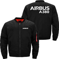 Thumbnail for AIRBUS A380 DESIGNED Ma-1 Bomber Jacket Flight Jacket Aviator Jacket THE AV8R