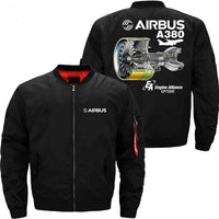 Thumbnail for AIRBUS A380 GP7000 Ma-1 Bomber Jacket Flight Jacket Aviator Jacket THE AV8R