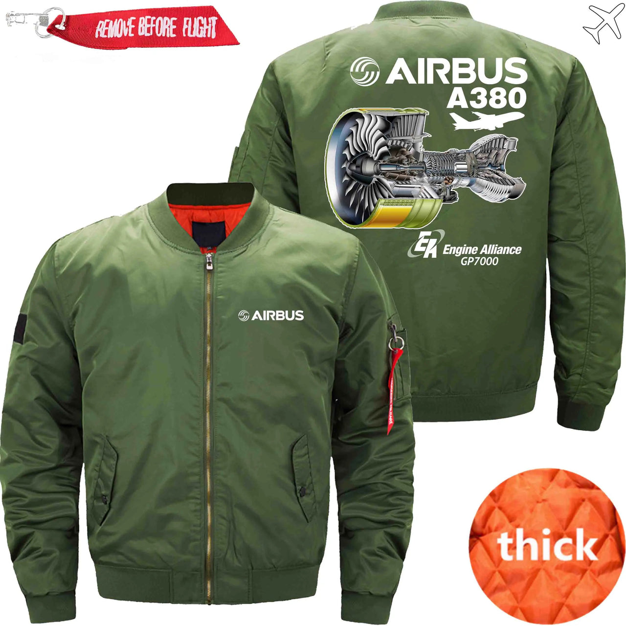 AIRBUS A380 GP7000 Ma-1 Bomber Jacket Flight Jacket Aviator Jacket THE AV8R