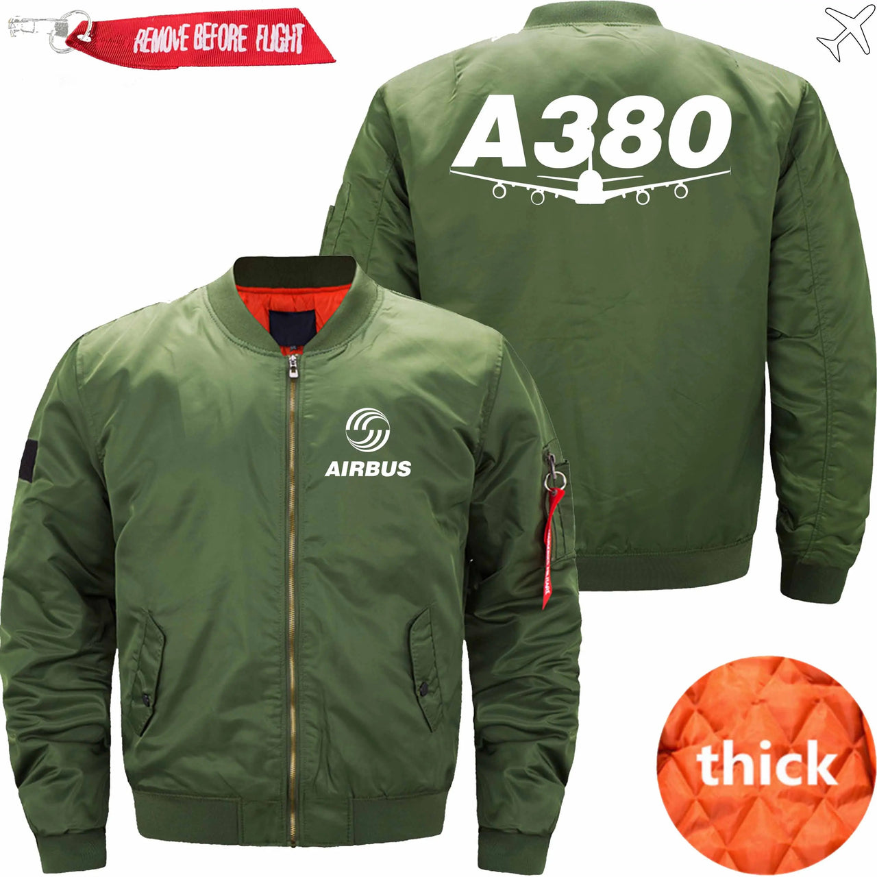 AIRBUS A380 Ma-1 Bomber Jacket Flight Jacket Aviator Jacket THE AV8R