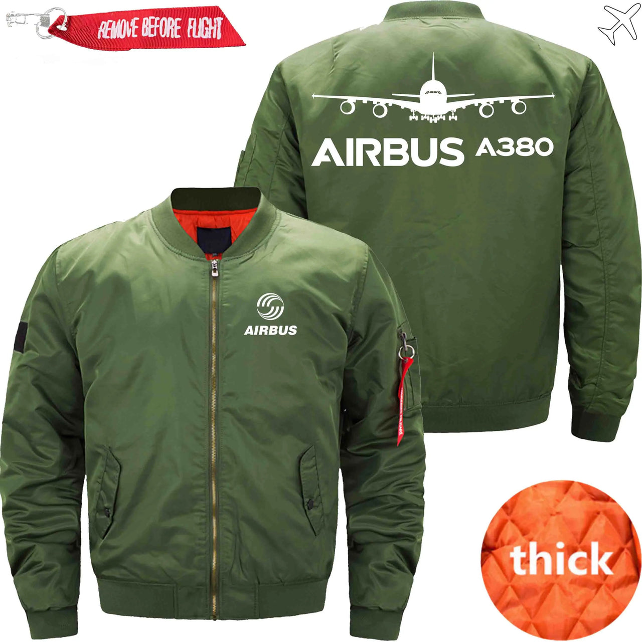 AIRBUS A380 Ma-1 Bomber Jacket Flight Jacket Aviator Jacket THE AV8R