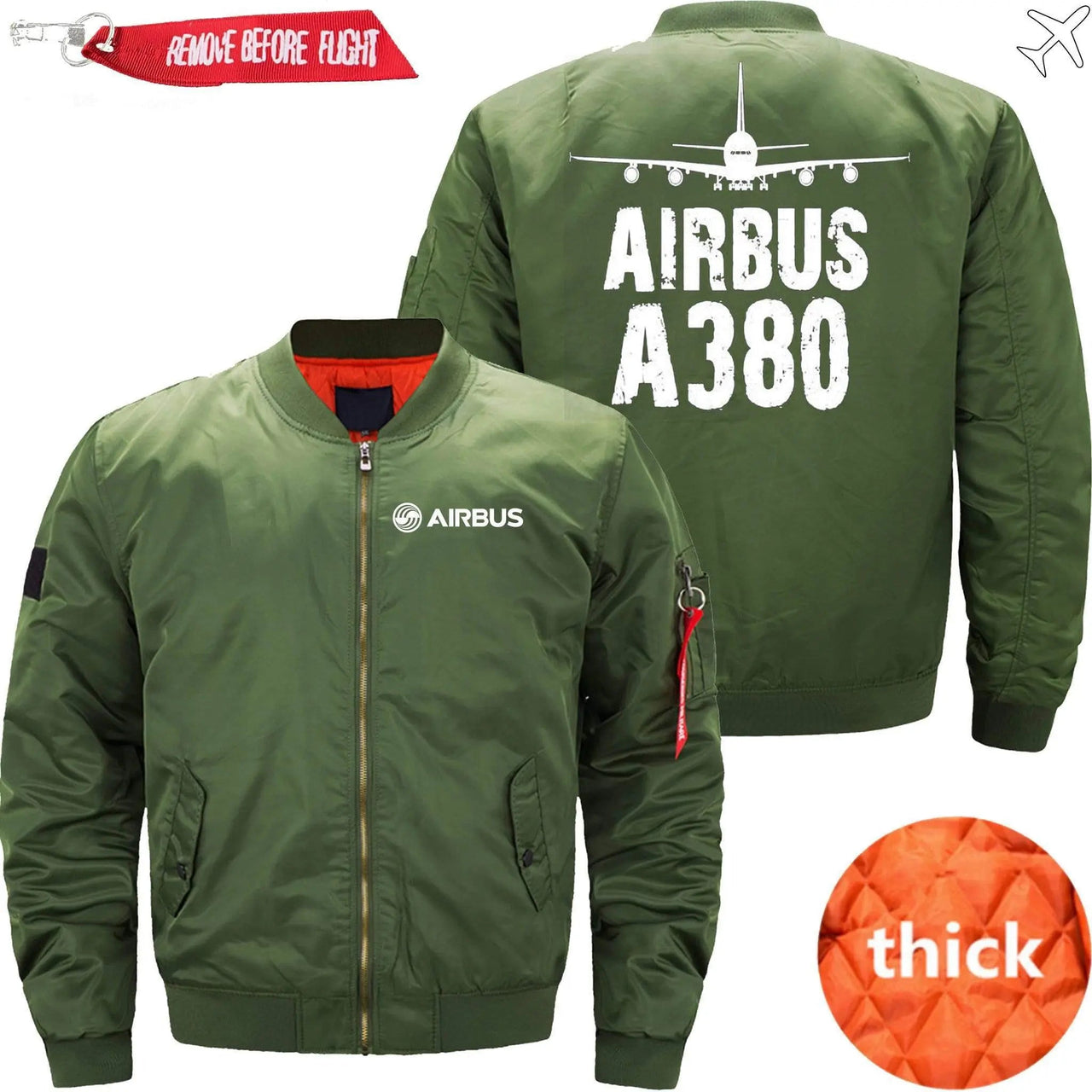 AIRBUS A380 Ma-1 Bomber Jacket Flight Jacket Aviator Jacket THE AV8R