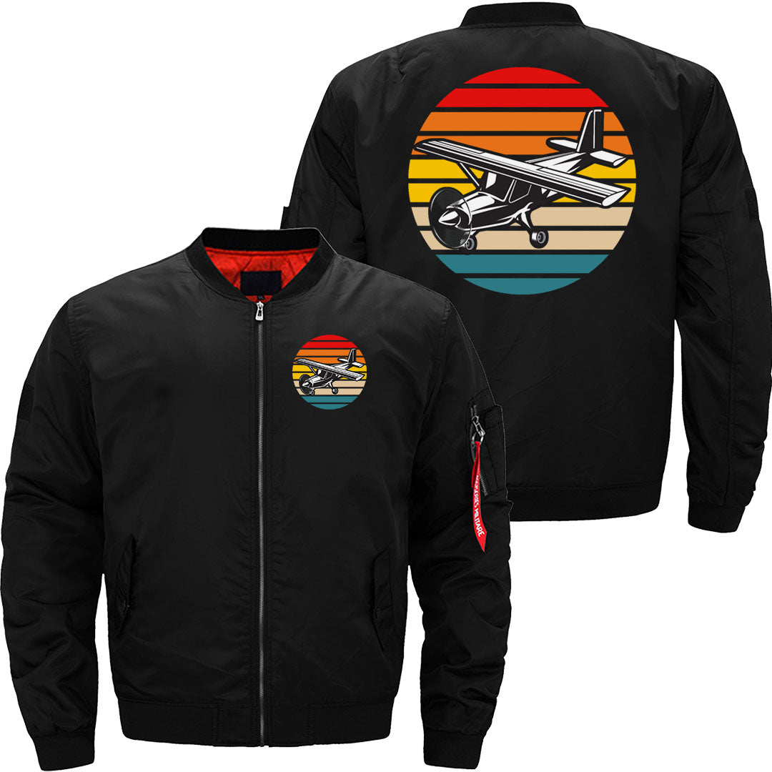 Cessna 172 Skyhawk Airplane Retro Sunset JACKET THE AV8R