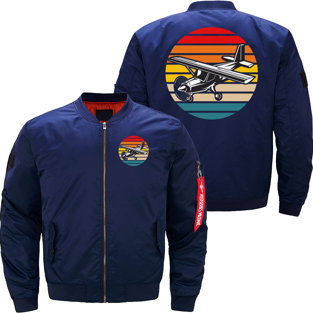 Cessna 172 Skyhawk Airplane Retro Sunset JACKET THE AV8R