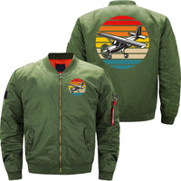 Thumbnail for Cessna 172 Skyhawk Airplane Retro Sunset JACKET THE AV8R