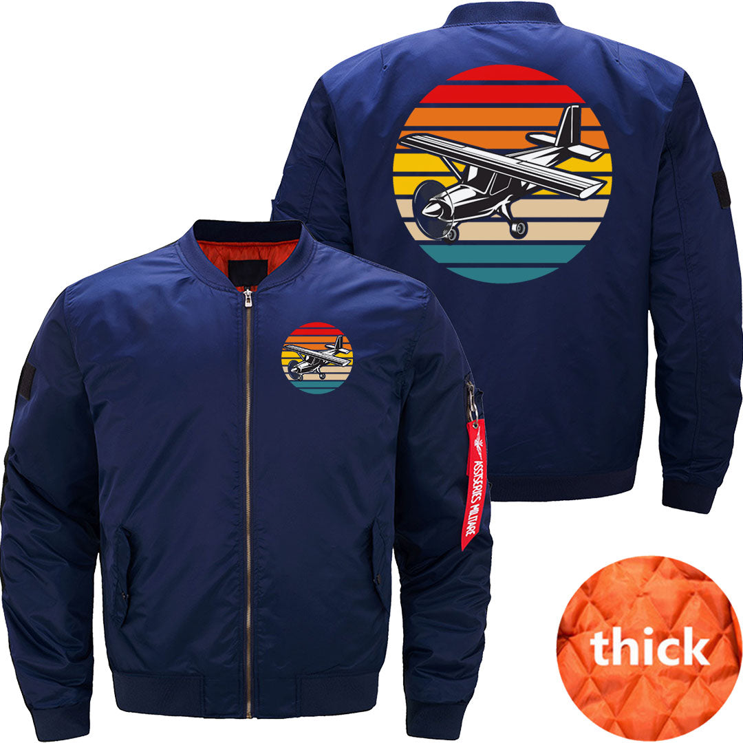 Cessna 172 Skyhawk Airplane Retro Sunset JACKET THE AV8R