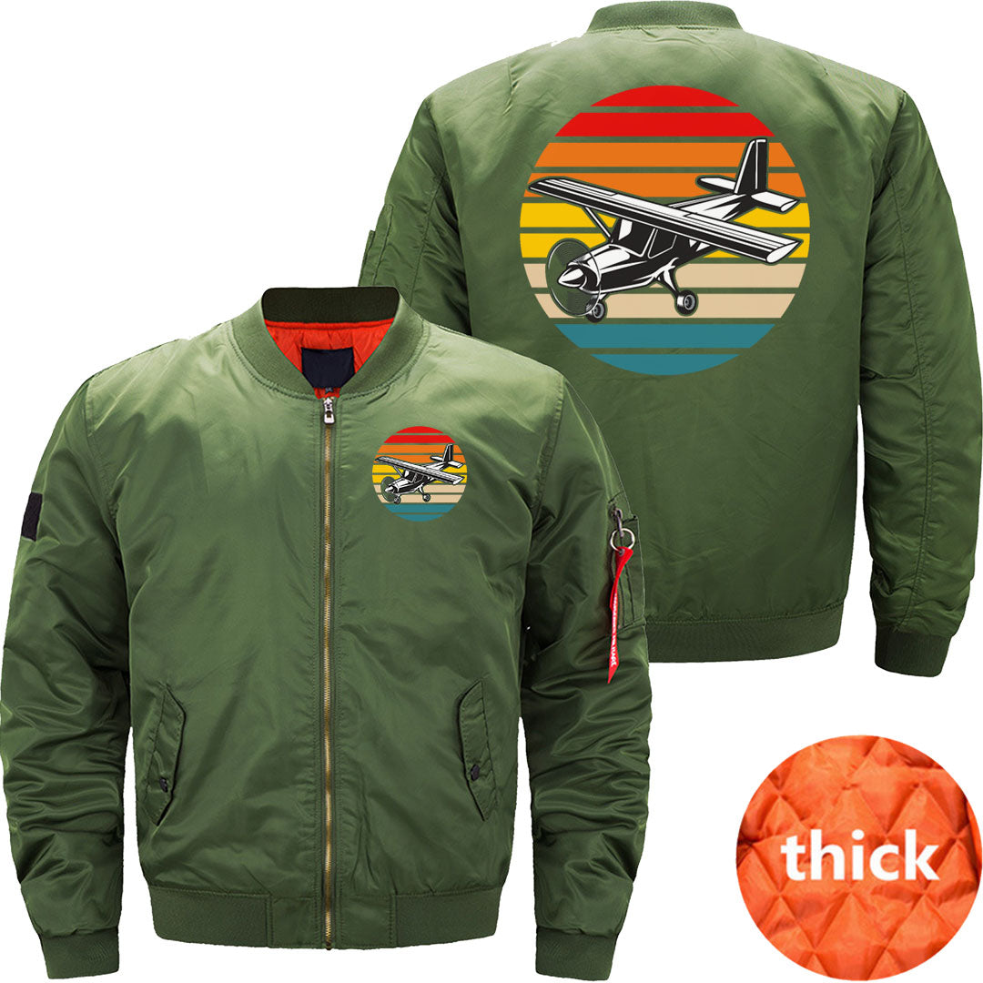 Cessna 172 Skyhawk Airplane Retro Sunset JACKET THE AV8R