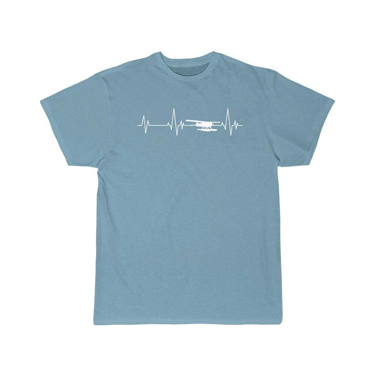 Heartbeat Airplane Amphibious Ekg Aviator Flying T-SHIRT THE AV8R