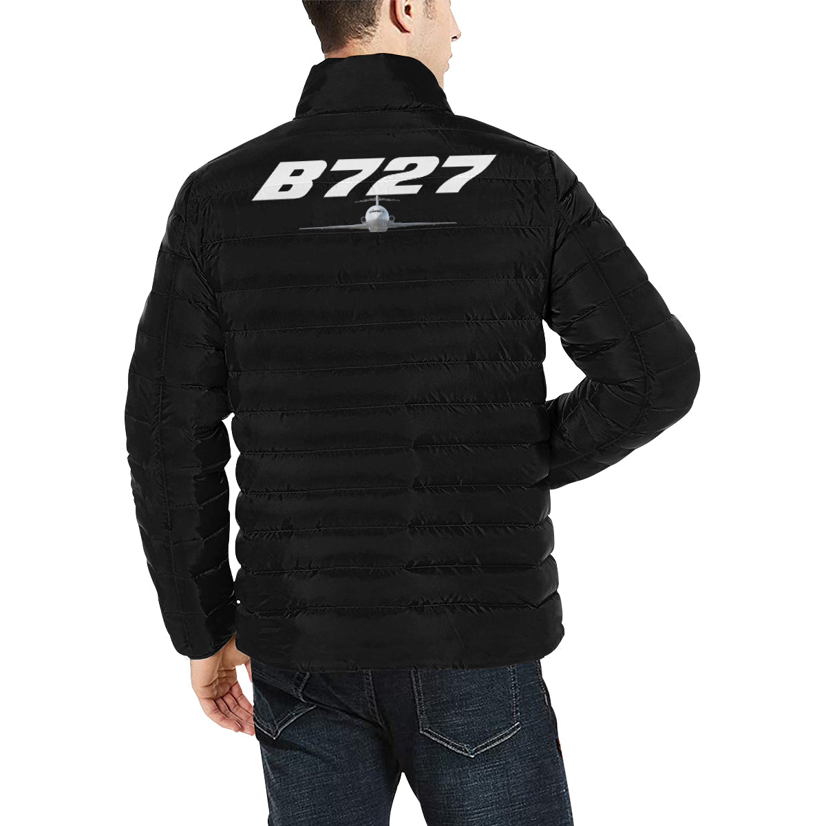 BOEING 727 Men's Stand Collar Padded Jacket e-joyer