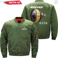 Thumbnail for BOEING GE's CF6 Aircraft Engine Ma-1 Bomber Jacket Flight Jacket Aviator Jacket THE AV8R