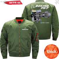 Thumbnail for Boeing  757 Rolls-Royce RB211 Ma-1 Bomber Jacket Flight Jacket Aviator Jacket33 THE AV8R