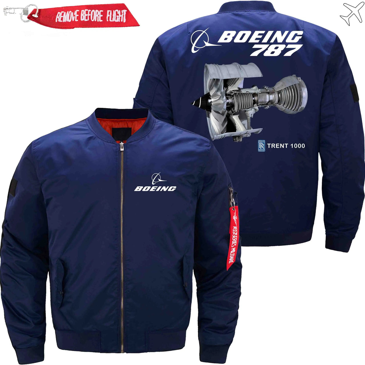 Boeing  787  Rolls-Royce Trent 1000 Ma-1 Bomber Jacket Flight Jacket Aviator Jacket THE AV8R