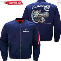 Thumbnail for Boeing  B737 CFM56 Aircraft Engine Ma-1 Bomber Jacket Flight Jacket Aviator Jacket05 THE AV8R