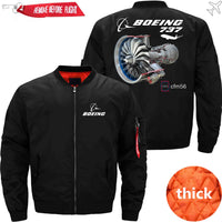 Thumbnail for Boeing  B737 CFM56 Aircraft Engine Ma-1 Bomber Jacket Flight Jacket Aviator Jacket05 THE AV8R