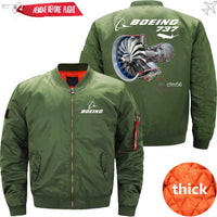 Thumbnail for Boeing  B737 CFM56 Aircraft Engine Ma-1 Bomber Jacket Flight Jacket Aviator Jacket05 THE AV8R