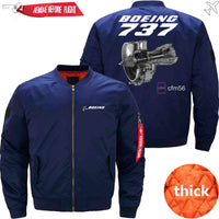 Thumbnail for Boeing 737 CFM 56 Ma-1 Bomber Jacket Flight Jacket Aviator Jacket19 THE AV8R