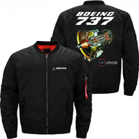 Thumbnail for Boeing 737 CFM 56 Ma-1 Bomber Jacket Flight Jacket Aviator Jacket73 THE AV8R