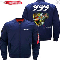 Thumbnail for Boeing 737 CFM 56 Ma-1 Bomber Jacket Flight Jacket Aviator Jacket73 THE AV8R