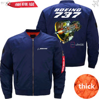 Thumbnail for Boeing 737 CFM 56 Ma-1 Bomber Jacket Flight Jacket Aviator Jacket73 THE AV8R