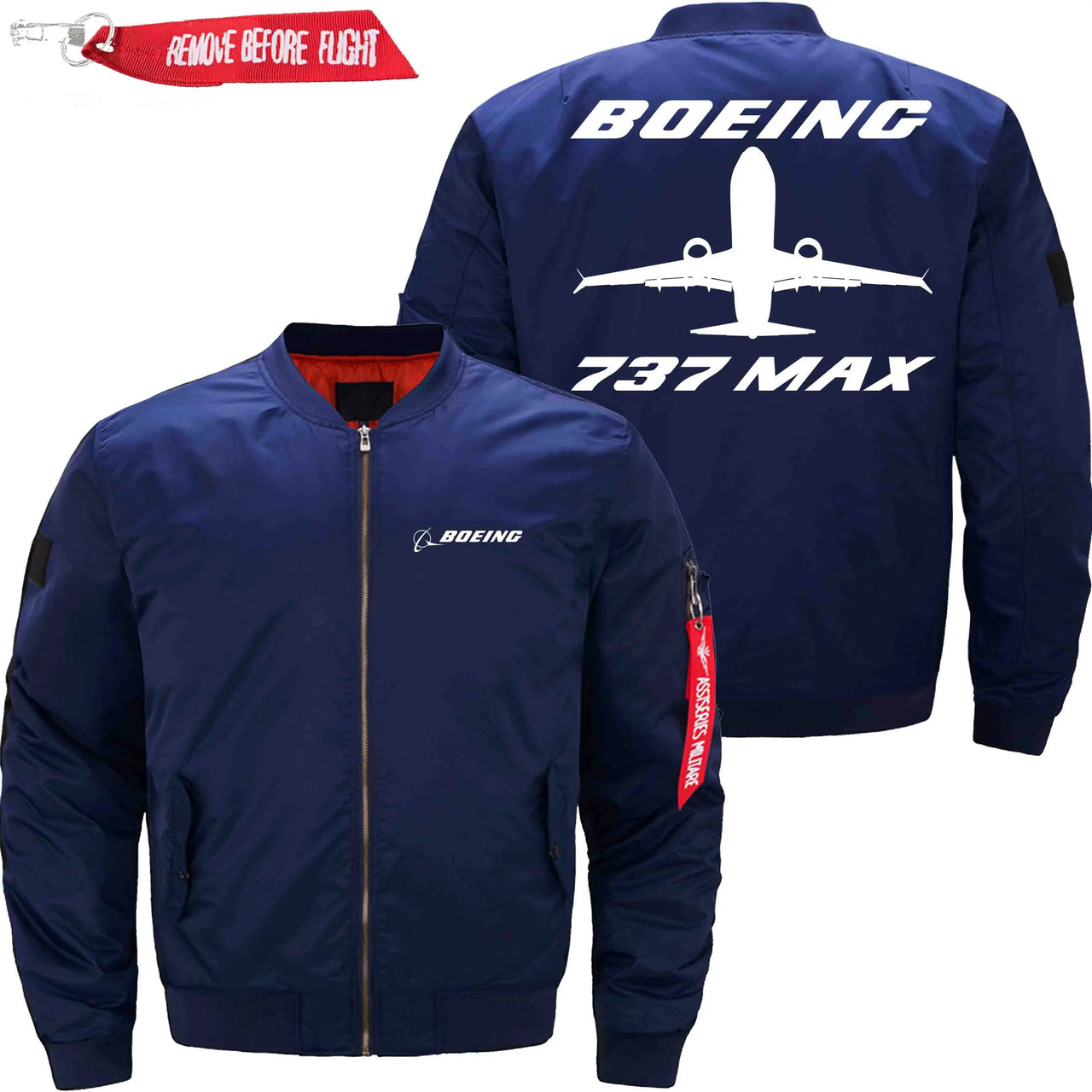 Boeing 737 MAX Ma-1 Bomber Jacket Flight Jacket Aviator Jacket THE AV8R