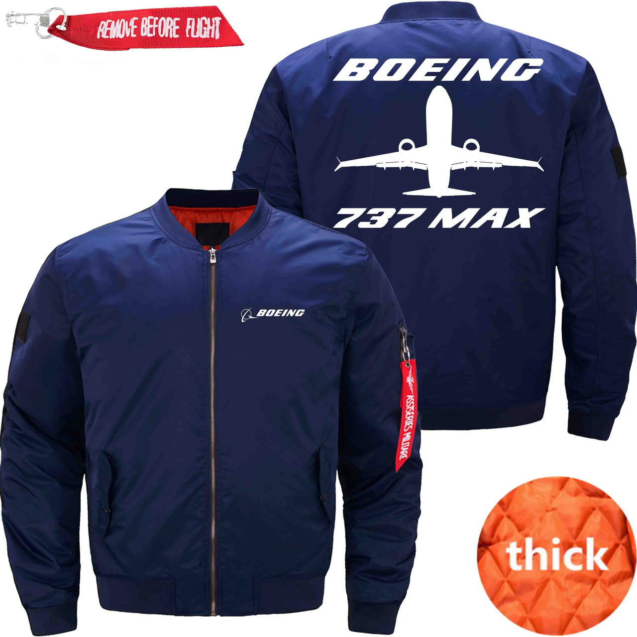 Boeing 737 MAX Ma-1 Bomber Jacket Flight Jacket Aviator Jacket THE AV8R