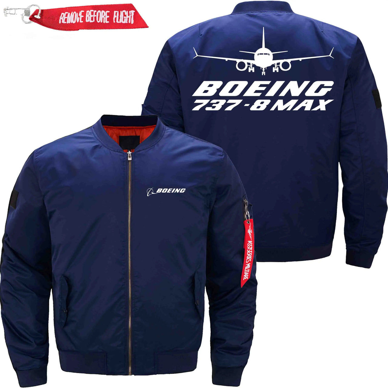 Boeing 737 MAX Ma-1 Bomber Jacket Flight Jacket Aviator Jacket THE AV8R