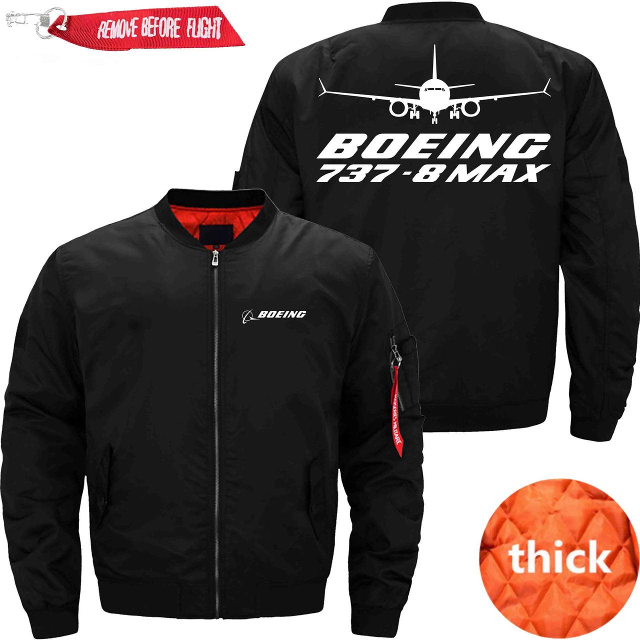 Boeing 737 MAX Ma-1 Bomber Jacket Flight Jacket Aviator Jacket THE AV8R