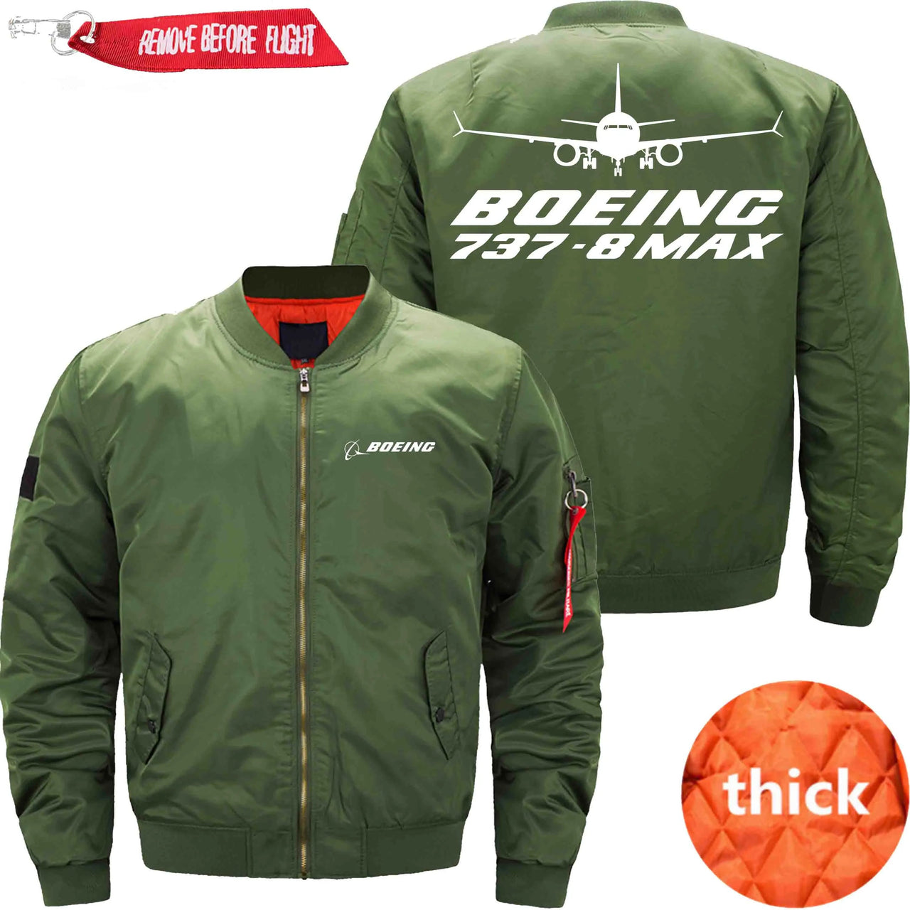 Boeing 737 MAX Ma-1 Bomber Jacket Flight Jacket Aviator Jacket THE AV8R