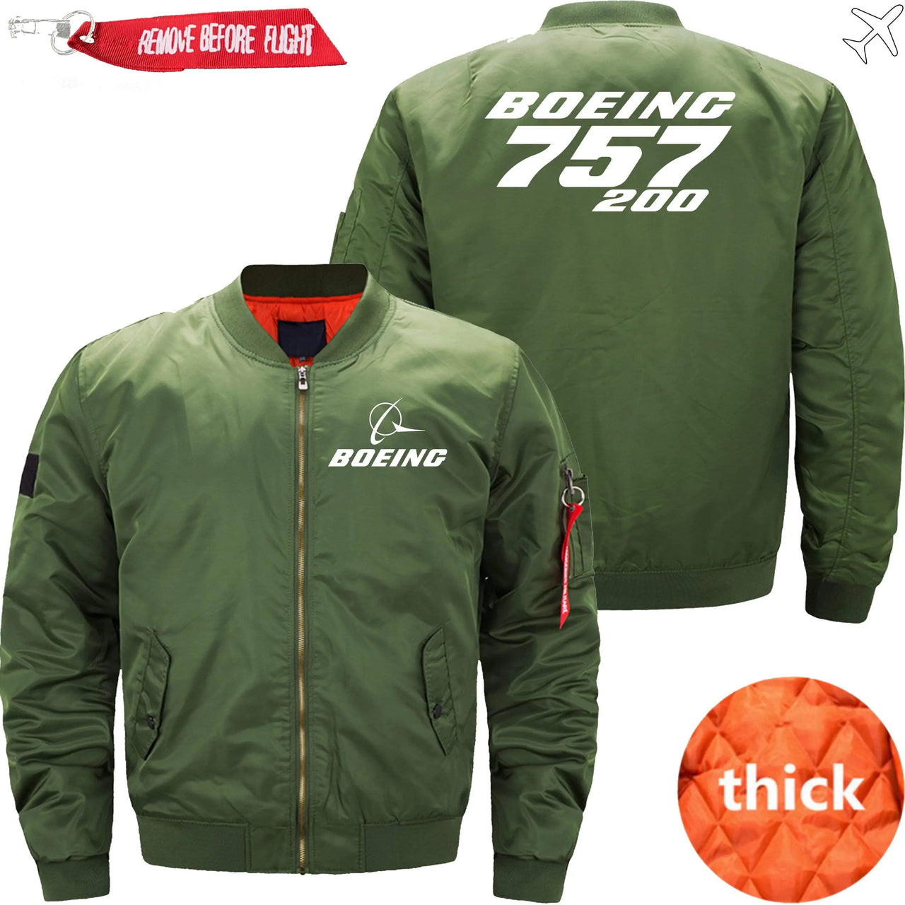 Boeing 757-200 Ma-1 Bomber Jacket Flight Jacket Aviator Jacket THE AV8R