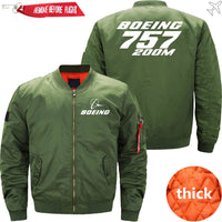 Thumbnail for Boeing 757-200M Ma-1 Bomber Jacket Flight Jacket Aviator Jacket THE AV8R