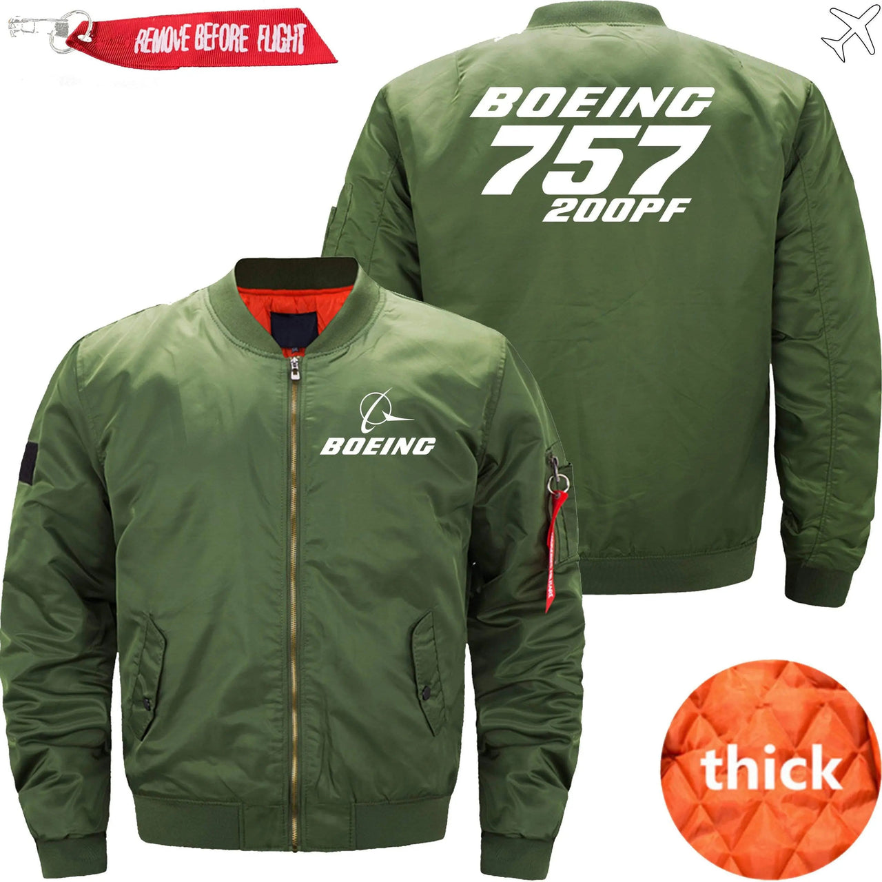 Boeing 757-200PF Ma-1 Bomber Jacket Flight Jacket Aviator Jacket THE AV8R