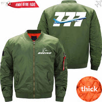 Thumbnail for Boeing 777  Ma-1 Bomber Jacket Flight Jacket Aviator Jacket THE AV8R